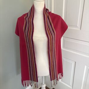Womens Winter Warm SCOTLAND Made 100% CASHMERE Scarf Pink